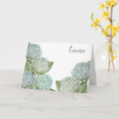 Carte Hydrangée bleue (Fleur jaune)