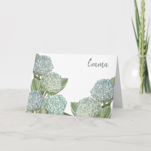 Carte Hydrangée bleue (Devant)