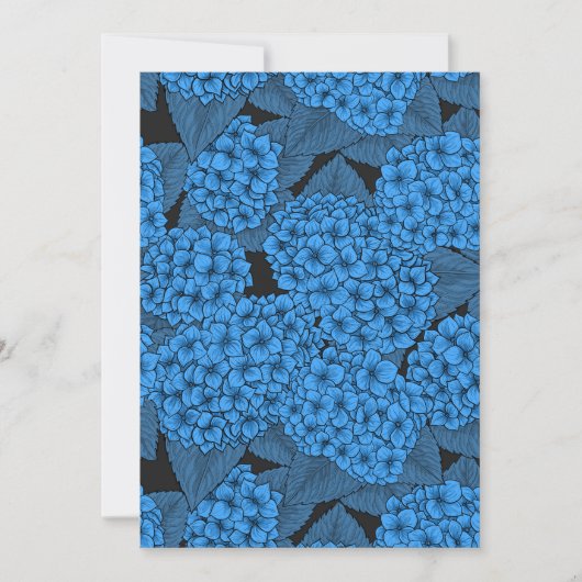 Carte Hydrangée bleue (Devant)