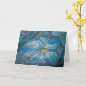 Carte Hydrangée bleue (Fleur jaune)