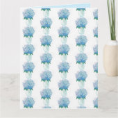 Carte Hydrangée bleue et violette (Devant)