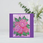 Carte Hydrangée violette (Debout devant)