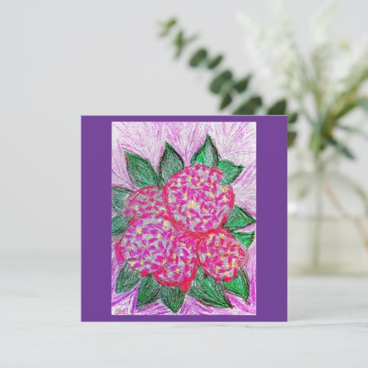 Carte Hydrangée violette (Debout devant)