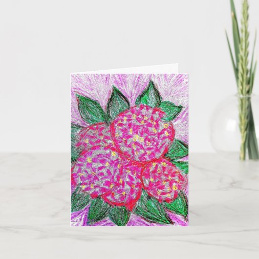 Carte Hydrangée violette (Devant)