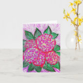 Carte Hydrangée violette (Fleur jaune)