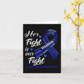 Carte Hydrocéphalie Conscience Son combat est notre comb (Fleur jaune)