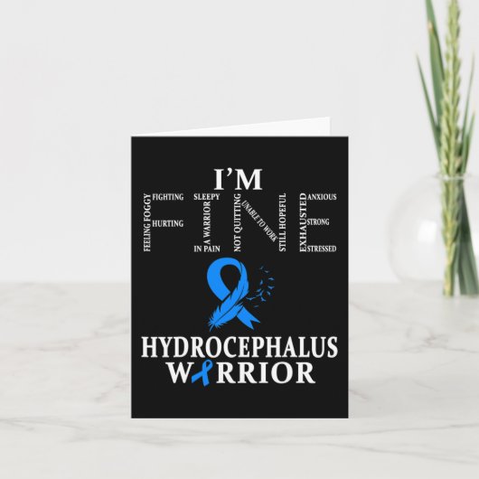 Carte Hydrocéphalie Warrior I'm Fine Feather (Devant)