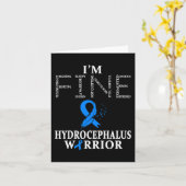 Carte Hydrocéphalie Warrior I'm Fine Feather (Fleur jaune)