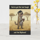Carte Hyena Graduation Card (Fleur jaune)