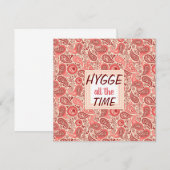 Carte HYGGE tout le temps Cosy Paisley Card (Devant / Derrière)