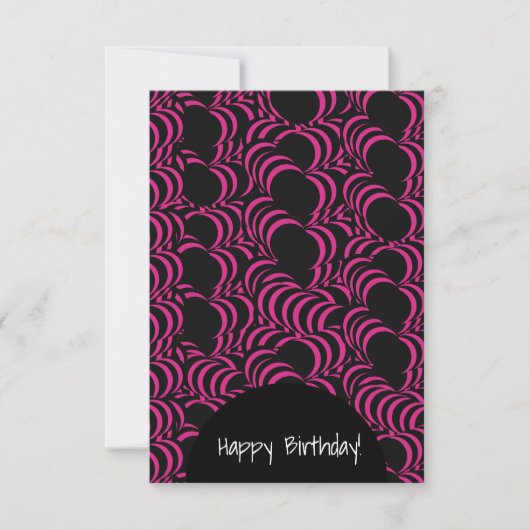 Carte Hypnotique violet vert Joyeux Anniversaire Toute O (Devant)