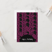 Carte Hypnotique violet vert Joyeux Anniversaire Toute O (Devant/Arrière en situation)