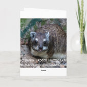 Carte Hyrax d'arbre, TU ME MANQUE (Dos)