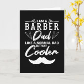 Carte I Am A Barber Dad Barber Beard (Fleur jaune)