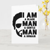 Carte I Am A Black Man Afro Beard Father's Day (Fleur jaune)
