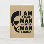 Carte I Am A Black Man Afro Beard Gold Father's Day (Devant)