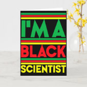 Carte I Am A Black Scientist Black History T Shirt (Fleur jaune)