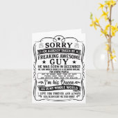 Carte I Am Already Taken By Freaking Awesome Guy Born In (Fleur jaune)