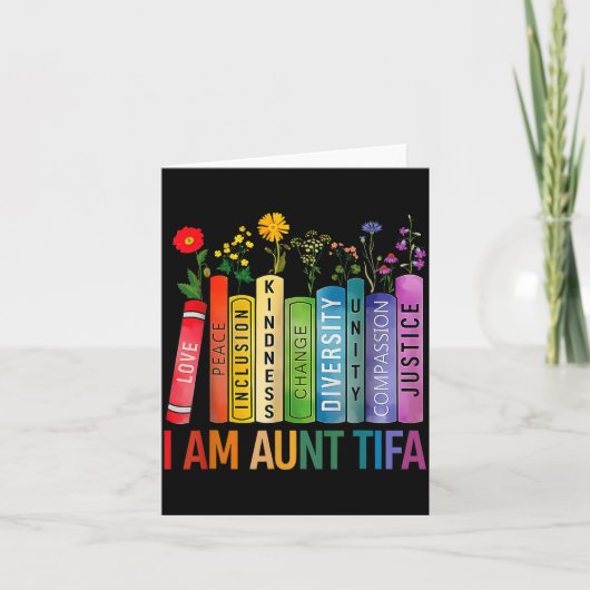 Carte I Am Aunt Tifa Floral Flowers Aunt Tifa Funny Aunt (Devant)