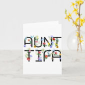 Carte I Am Aunt Tifa Shirt Aunt Tifa Funny Aunt Tifa (Fleur jaune)