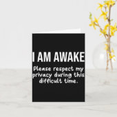 Carte I Am Awake Please Respect My Privacy Funny Sarcast (Fleur jaune)
