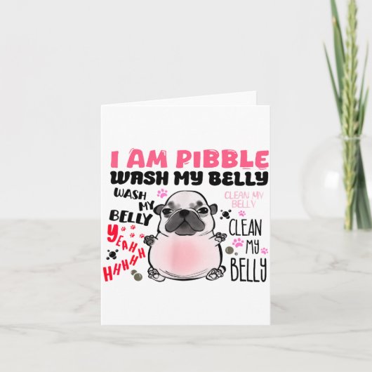 Carte I Am Bble Wash My Belly Bble Meme Funny Dog Brainr (Devant)