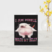 Carte I Am Bble Wash My Belly Funny Dog Meme  (Fleur jaune)