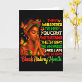 Carte I Am Black Pride Black History Month African Outfi (Fleur jaune)
