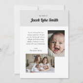 Carte I Am Here Birth Announcement Card (Dos)