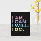 Carte I Am. I Can. I Will. I Do. - Insrational Women’s S (Fleur jaune)