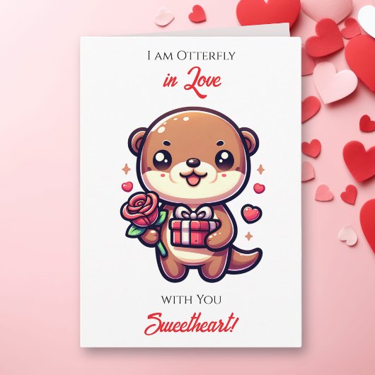 Carte I am Otterly in Love with You Valentine's Day