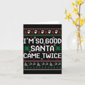 Carte I Am So Good Santa Came Twice Couple Matching Chri (Fleur jaune)