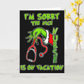 Carte I Am Sorry The Nice Nurse Is On Vacation Funny  (Fleur jaune)
