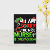 Carte I Am Sorry The Nice Nurse Is On Vacation Funny Chr (Fleur jaune)