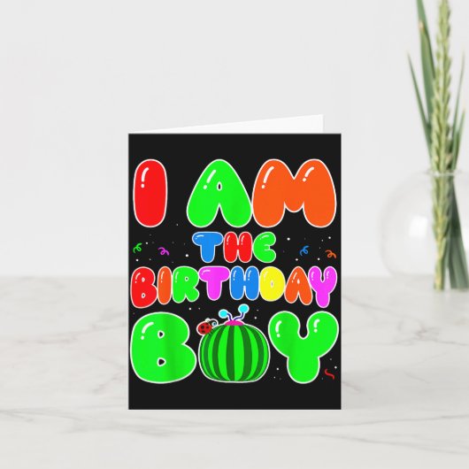 Carte I Am The Birthday Boy Funny Watermelon Birthday Fa (Devant)