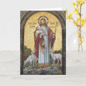 Carte I am the Good Shepherd.  (Fleur jaune)