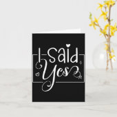 Carte I Asked I Said Yes Engagement Reveal Announcement  (Fleur jaune)