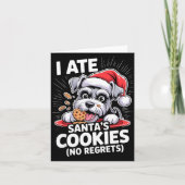 Carte I Ate Santas Cookies Puppy Funny Christmas Mini Sc (Devant)