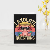 Carte I Axolotl Questions Shirt Adults Youth Kids Retro (Fleur jaune)