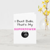 Carte I Bust Superpower Billiards Pool 8ll 9ll Cadeau (Fleur jaune)
