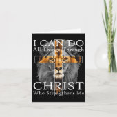 Carte I Can Do All Things Through Christ Christian Lion (Devant)