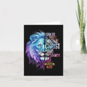 Carte I Can Do All Things Through Christ Lion Faith Chri (Devant)