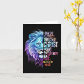 Carte I Can Do All Things Through Christ Lion Faith Chri (Fleur jaune)