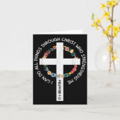 Carte I Can Do All Things Through Christ Who Strengthens (Fleur jaune)