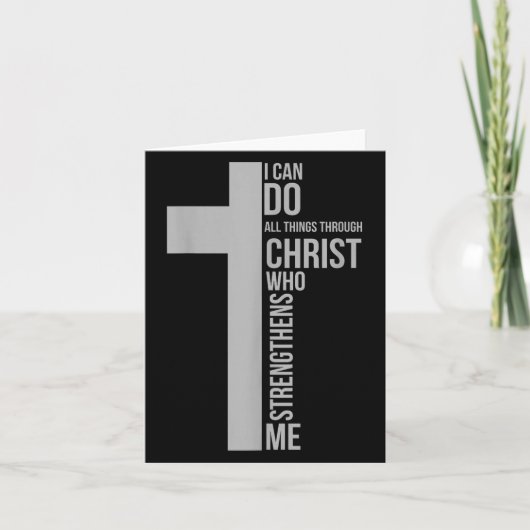 Carte I Can Do All Things Through Christ Who Strengthens (Devant)