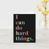 Carte I Can Do Hard Things Apparel Uni-adults Humorous B (Fleur jaune)