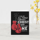 Carte I Can Do Things Christian Boxing Quote Philipans 4 (Fleur jaune)