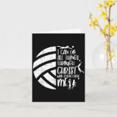 Carte I Can Do Things Through Christ Volleyball Christia (Fleur jaune)