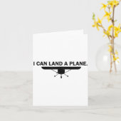 Carte I Can Land A Plane Funny Lot Aviation Quote  (Fleur jaune)