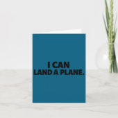 Carte I Can Land A Plane Tee  (Devant)